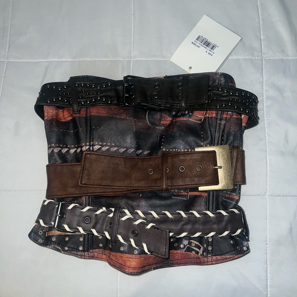 (SOLD) Jaded London Belted Corset Top